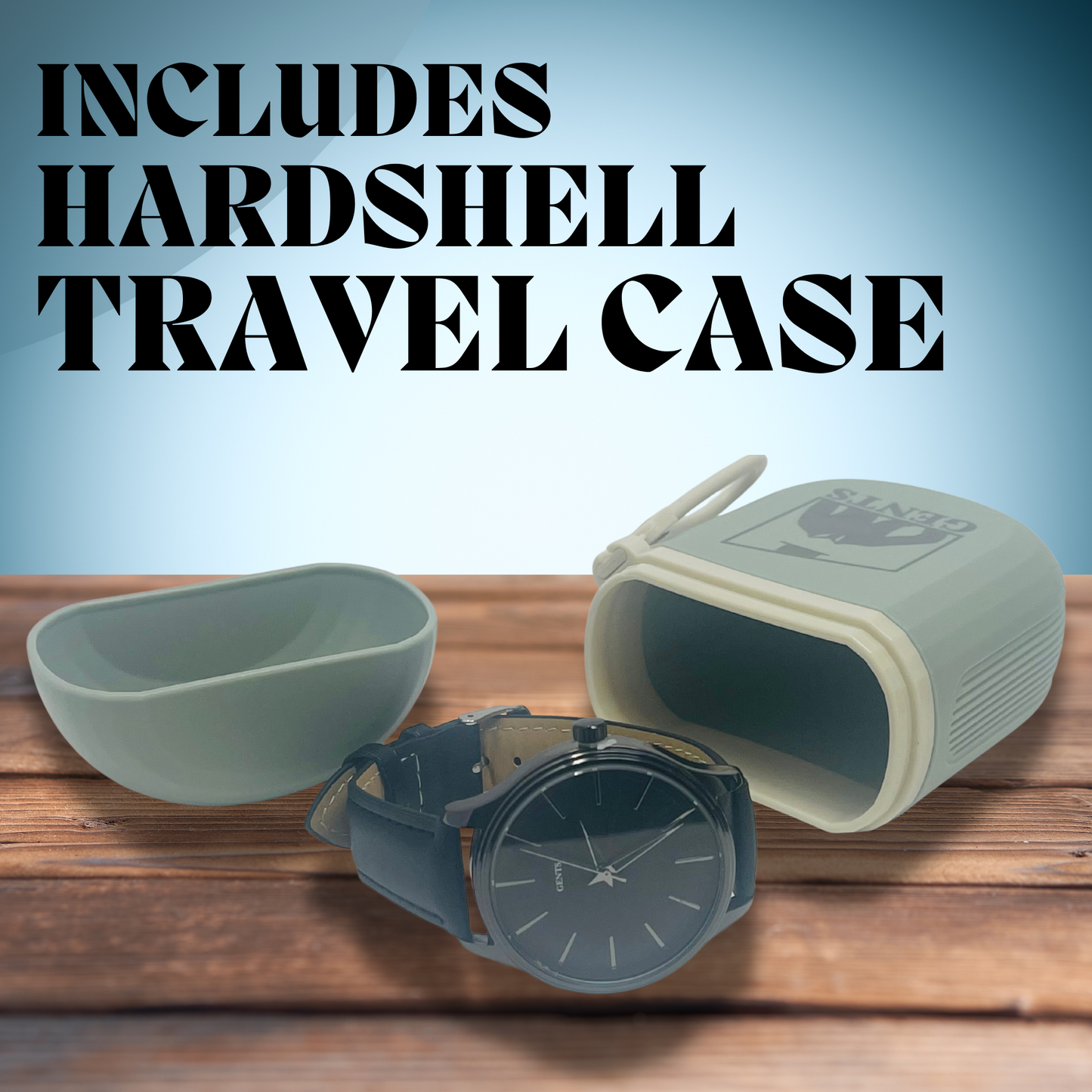 GENTS 42mm Men’s Minimalist Leather Watch – Classic Stainless Steel Dress Watch for Men, Lightweight & Water-Resistant Daily Wear – Elegant Gift for Men