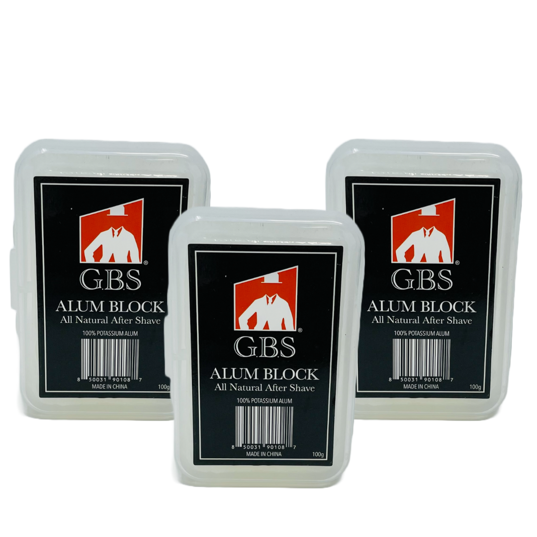 GENTS 80g Natural Alum Block – Soothes Razor Cuts & Nicks, Tightens Pores, Face & Armpits, After Shave & Natural Deodorant with Travel Case