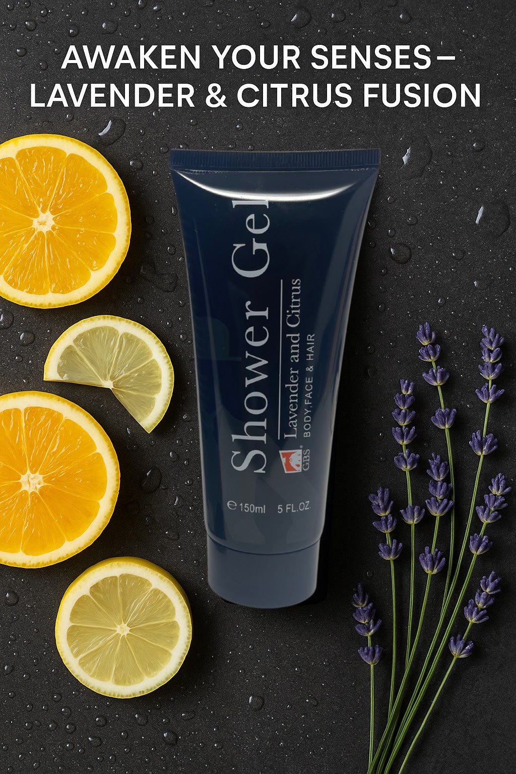 Shower GEL GENTS -  Lavender & Citrus Shower Gel Tube 5 oz With Box