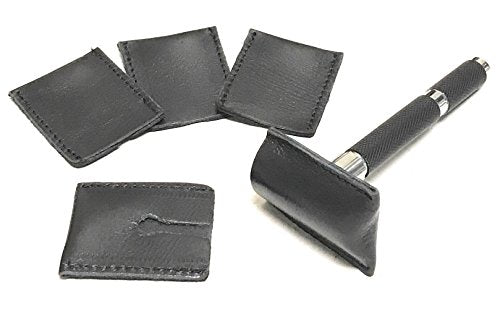 GENTS Leather Double Edge Safety Razor Head Protective Sheath, Travel Cover, Pack of 5